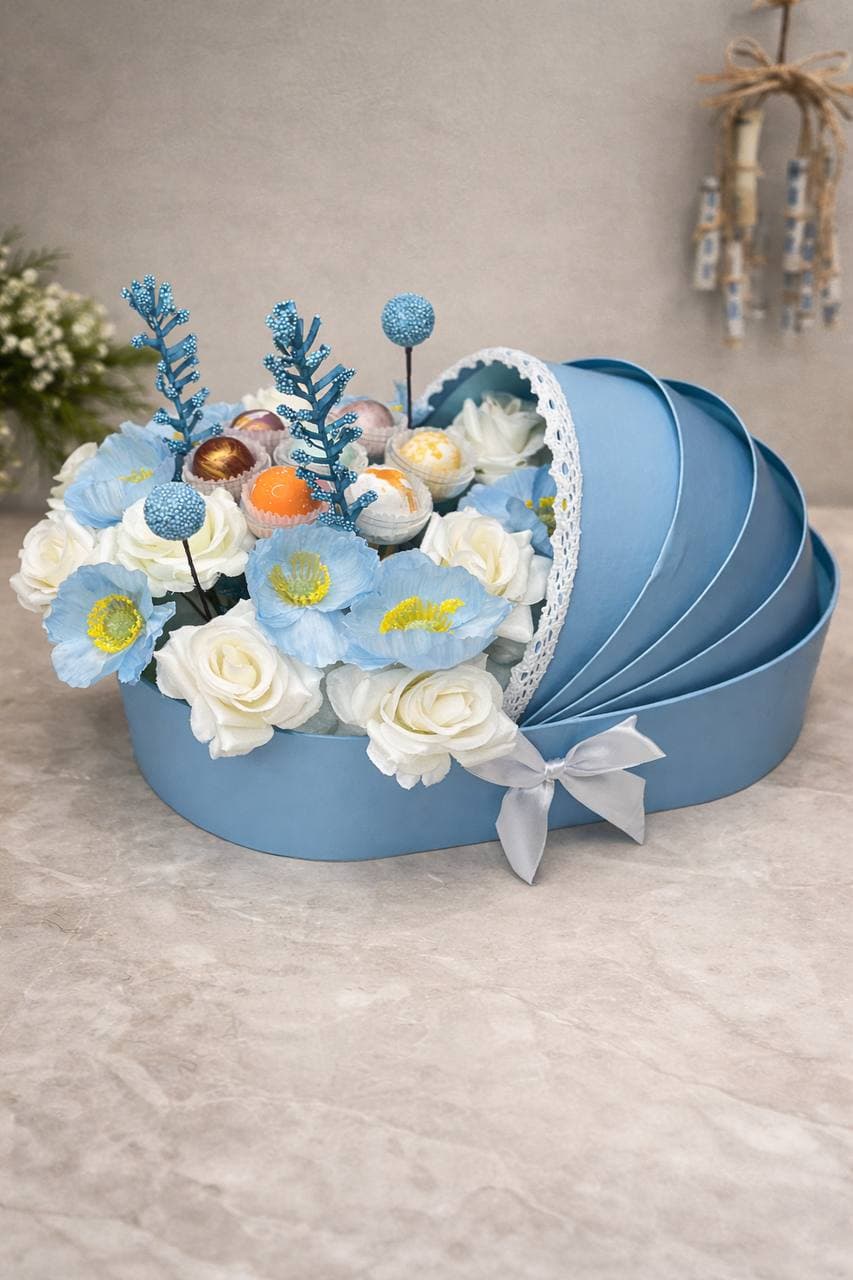 Coffret Floral Naissance Garçon - 1